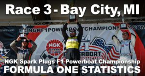 Formula One Racing Statistics - Race 3 Bay City Michigan - 2019 NGK Formula One Powerboat Championship